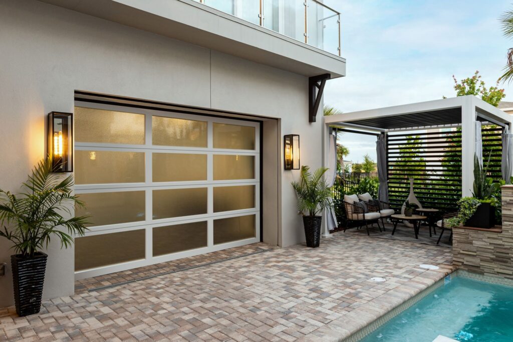 new glass garage door