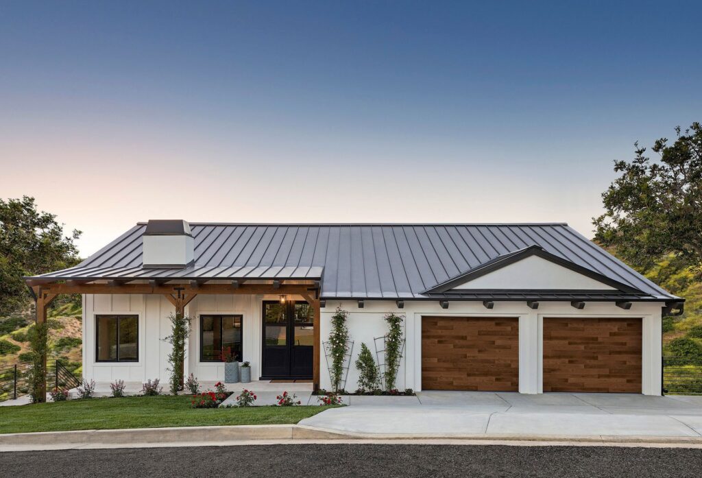 modern wood garage door