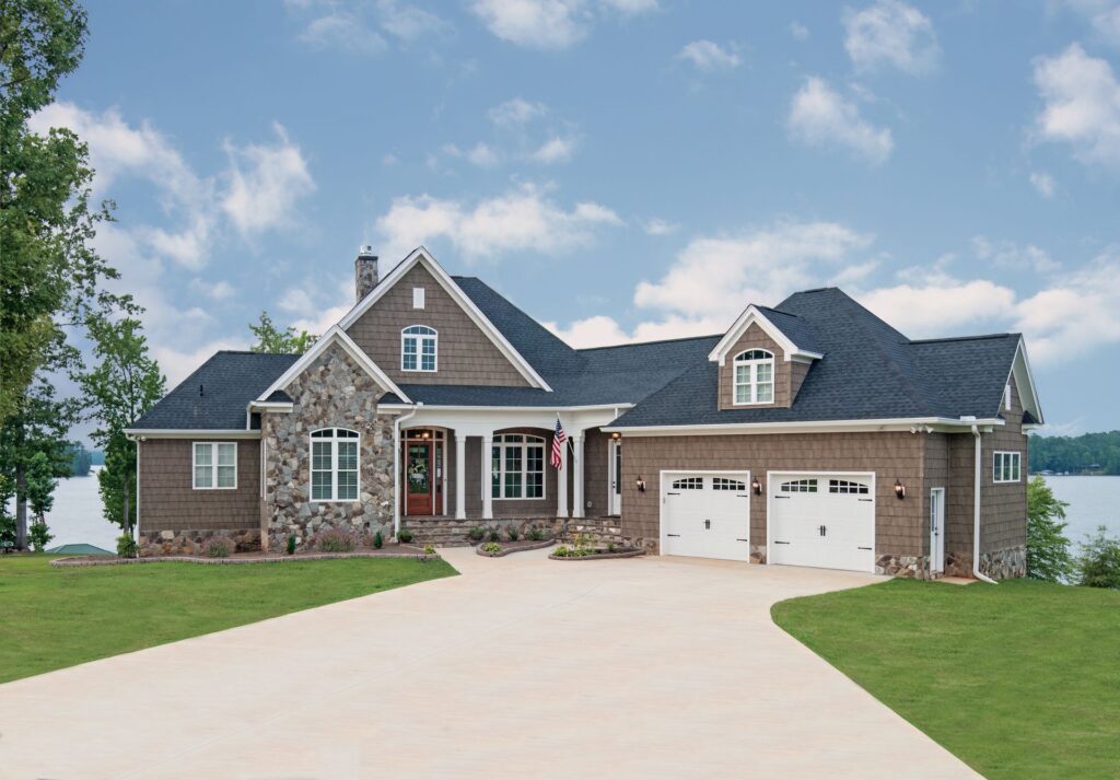 white garage door